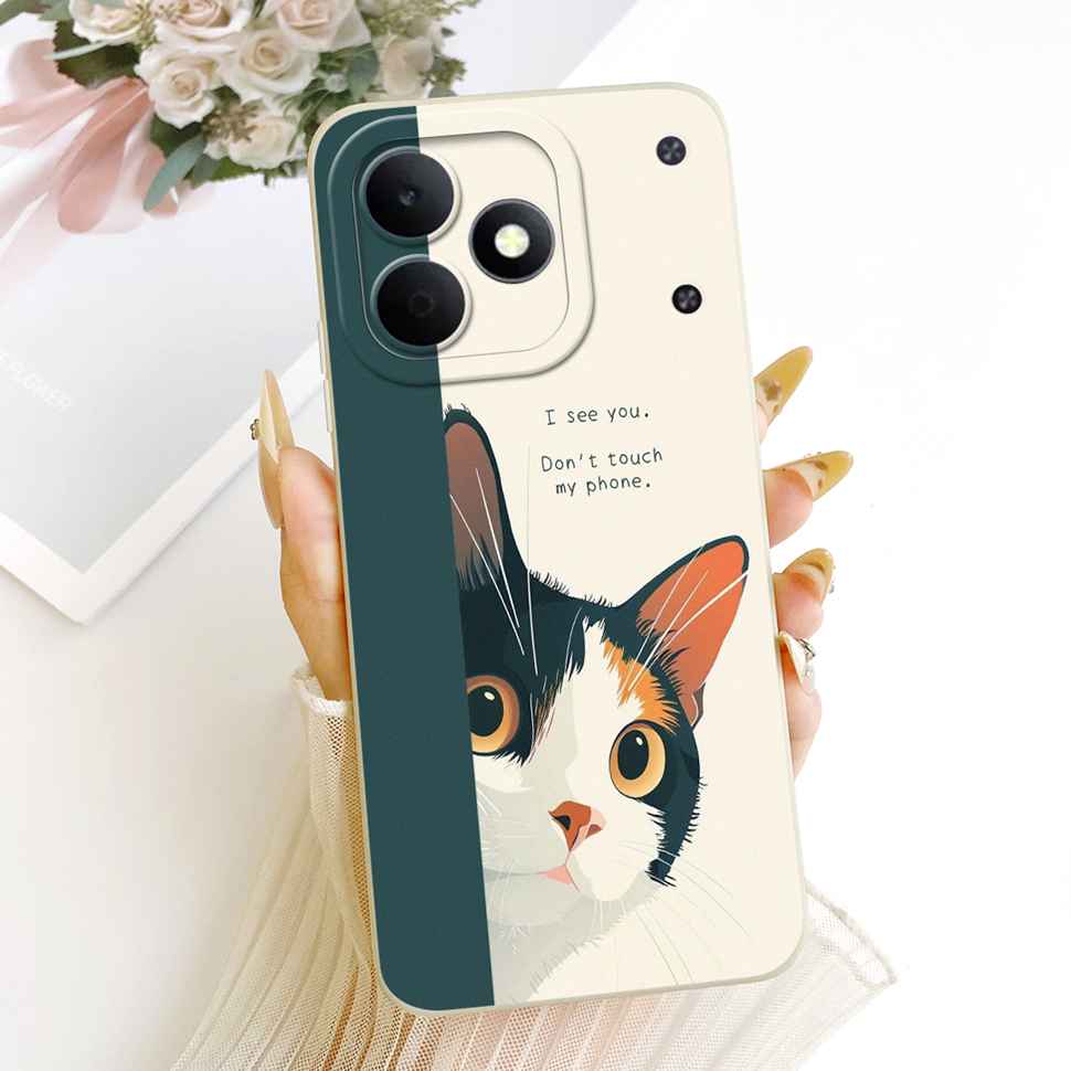 Мультяшный дизайн Кошка Для Realme Note 80 4G RMX5388 Чехол Силиконовая Задняя Крышка Для Realme Note80 4G 6.74" Ударопрочные Чехлы Для Телефона Capa