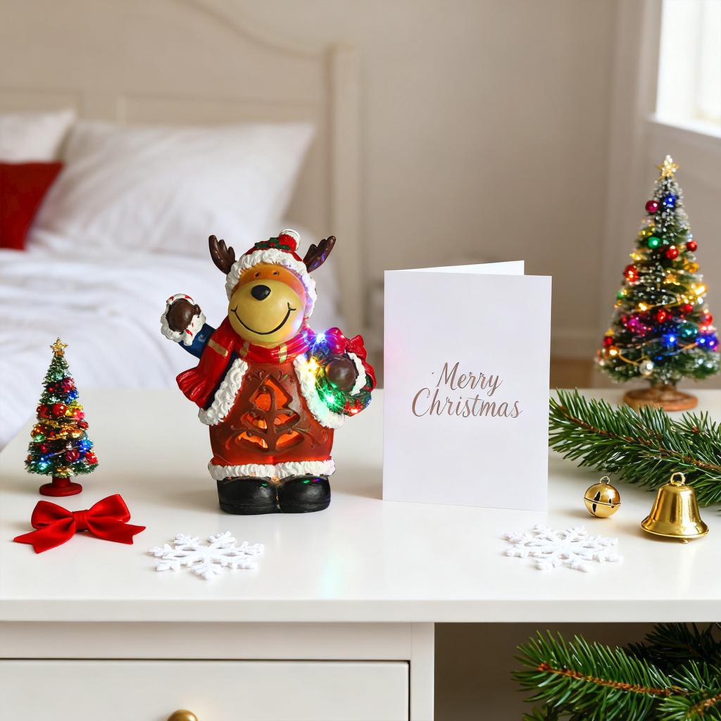 Светящийся пряничный домик с подсветкой - Анимированное рождественское украшение для праздничной экспозиции в помещении