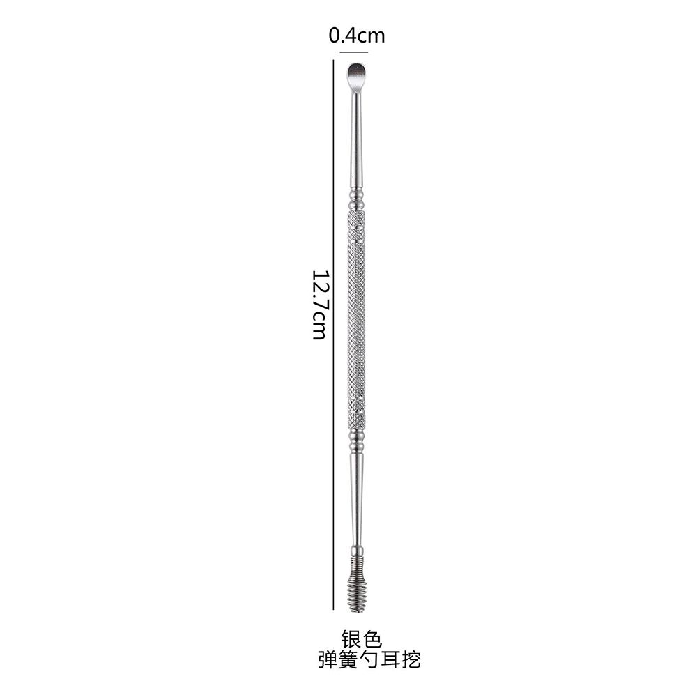 1PC Spiral Stainless Steel Cleaning Tool Dual Head Spring Ear Cleaner Ear Spoon Earpick