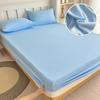 Solid Color Mattress Covers Protector Adjustable Non-slip Bed Fitted Sheet With Elastic Band for Queen King 90/140/160x200