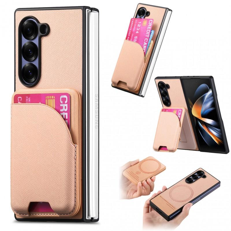 Magnetic Card Holder Stand 2in1 Case Galaxy Z Fold 8 Ultra 7 6 5 4 3 Foldable Phone