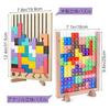 Деревянная игра-головоломка Тетрис, 3D деревянная развивающая игрушка Монтессори, Математические строительные блоки, для взрослых и детей, Вечеринка, Настольный подарок (акрил)