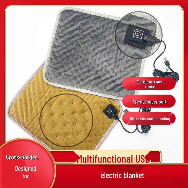 Портативное электрическое одеяло с подогревом через USB: Многофункциональная зимняя грелка с поддержкой Power Bank