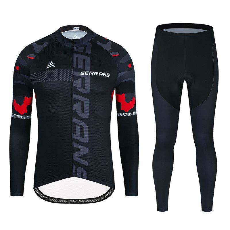 Autumn and Winter Warm and Velvet Thin Bicycle Team Version Long-sleeved Cycling Suit