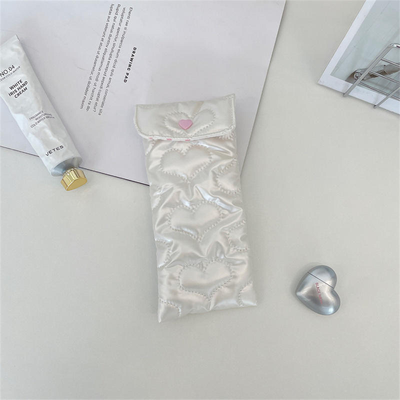 Портативный чехол для очков с бантиком и сердечком, чехол для очков для чтения, мягкий дорожный чехол от царапин для солнцезащитных очков для женщин и мужчин