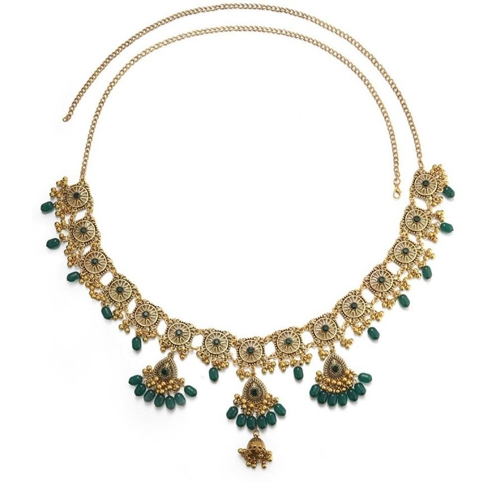 Metal Ethnic Style Belt Beads Body Chain Waist Seal Tassel Belly Chain  Festive