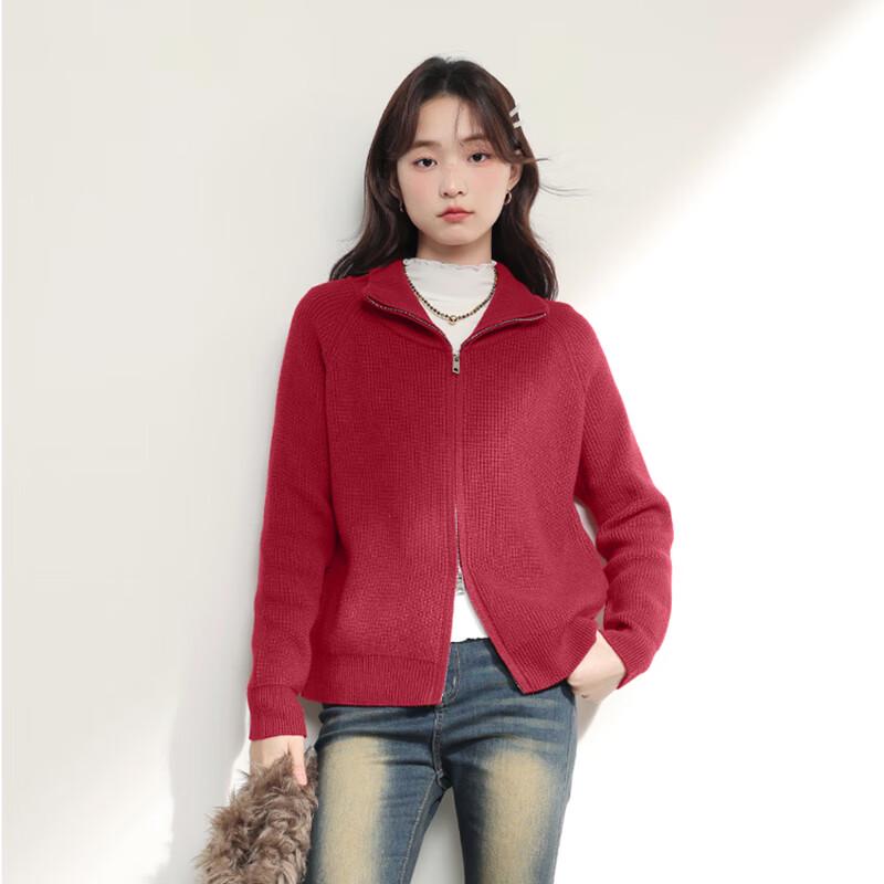Warrior Women's Stylish Stand Collar Cardigan Sweater