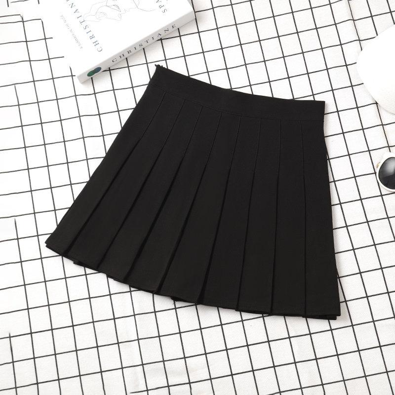 Brown Skirt Ladies Summer Clothes Women's High Waist Harajuku Korean Style Black Mini Pleated Skirt For School Girl Uniform