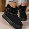 Fur All-in-One Winter Northeast Snow Boots Women's Round Toe Warm Thickened New Platform Cotton Shoes with Suede