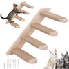 Wooden Cat Wall Steps Climbing Kitten Ladder With Sisal Rope Scratching Post Scratcher Tree Pet Furniture For Indoor Cats