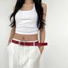 Harajuku Pu Leather Waistband Korean Style Jeans Waistband Adjustable Retro Y2k Belt  Spicy Girl