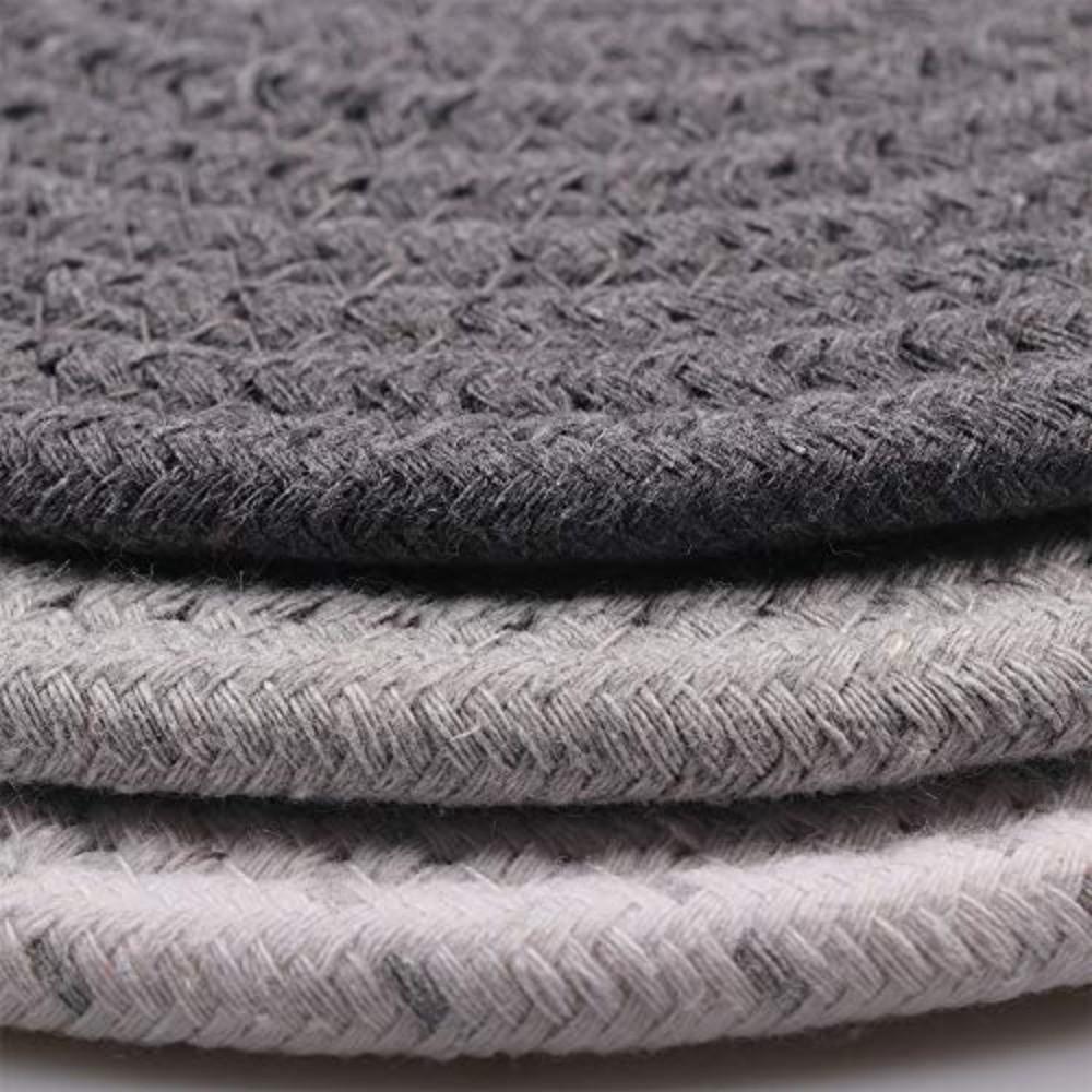 8Pcs Boho Style Cotton Woven Coasters Set Absorbent Eco-Friendly Potholders Set Thickened Hot Pot Holders Cooking
