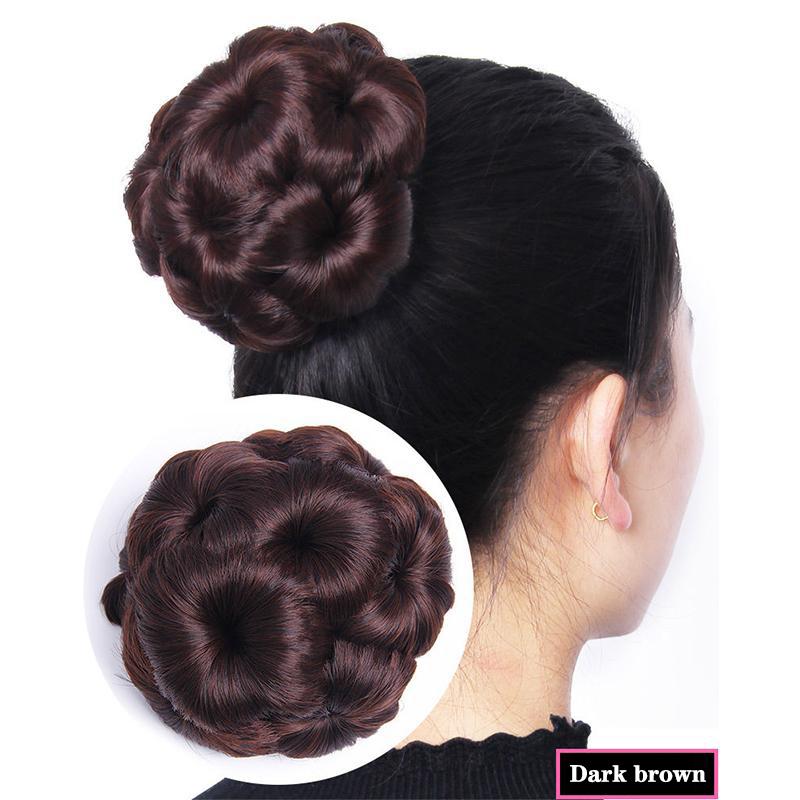 Wig Ball Head Female Employer Pan Head Flower Grab Clip Hair Ornament Lazy Person Fluffy Head Ornament Hair Ring