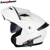 Dual Lens Flip-Up Motorcycle Helmet With Bluetooth Adult Riders ABS Full Face 3C Certified