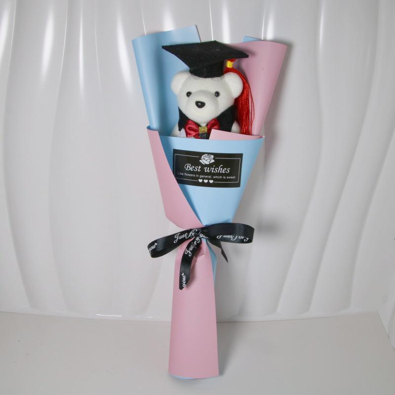 1/2 шт. Букет Доктор Медведь Одиночный Выпускной Кукольный Букет Выпускной Сезон Медвежонок Цветок Мультфильм 35 СМ