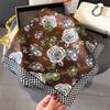 Silk Scarf for Women 70X70cm Square Scarf Sun Protection Shawl Versatile Neckerchief  Headscarf Hair Band Accessories