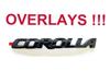 Накладка ABS на логотип автомобиля Глянцевая черная EMBLEM для Toyota COROLLA 2019-2025 СЕДАН XSE SE LE аксессуар для автомобиля PT948-02200-02