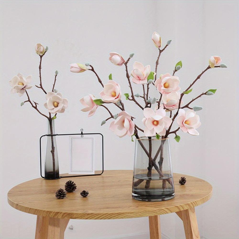 4 шт. Букет для свадьбы, искусственный цветок магнолии, свадебный букет, искусственный свадебный цветок, годовщина, вечеринка, домашний офис, сад, свадебный декор