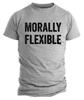 Футболка «Морально гибкий» Смешная Саркастическая Уморительная Графическая Новинка Мужская Футболка