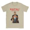 Мужская футболка Postal Dude Game с юмором, из чистого хлопка, с круглым вырезом, с коротким рукавом, больших размеров