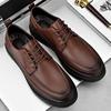 Fashion All-match Male Comfortable Oxfords Shoe Hot Sale Fashion Genuine Leather Casual Shoes 2024 New Lace-Up for Men Business Shoes