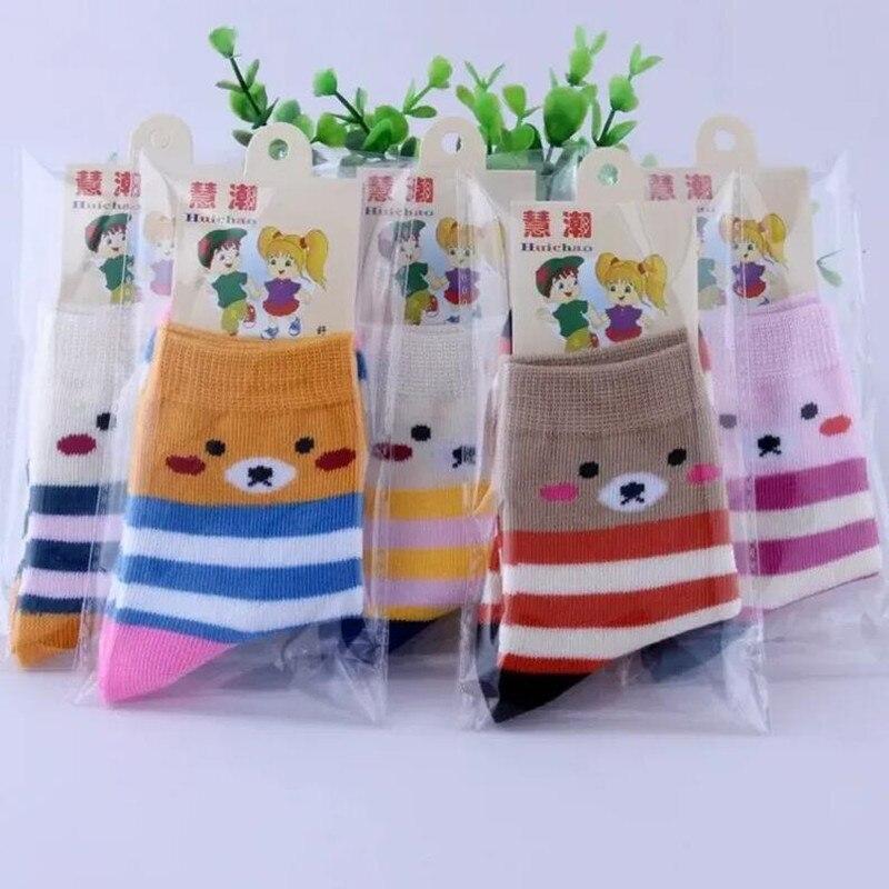 Детские мягкие хлопковые носки для мальчиков и девочек, милые теплые полосатые модные спортивные носки с героями мультфильмов, осенне-зимний детский подарок для детей от 0 до 12 лет