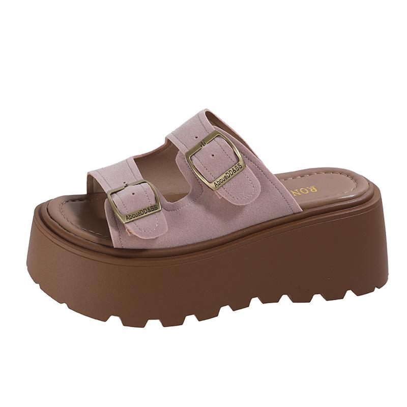 Muffin Thick-soled Cool Slippers Women's Summer Wear New Small Beach Heel Sandals