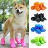 4Pcs WaterProof Rainshoe Anti-slip Rubber Boot for Small Medium Large Dogs Cats Outdoor Ankle Boots Pet Accessories Dog Shoes