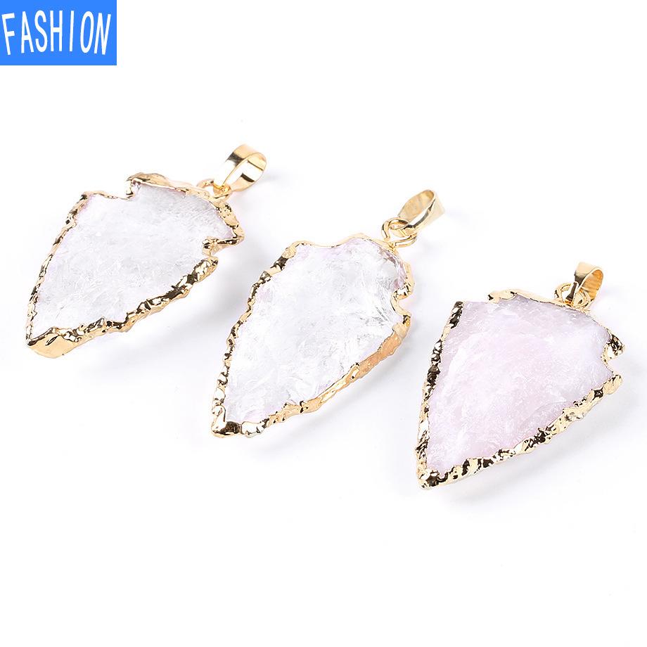 Европейское и американское ожерелье с натуральным кристаллом неправильной формы и искусственной резьбой