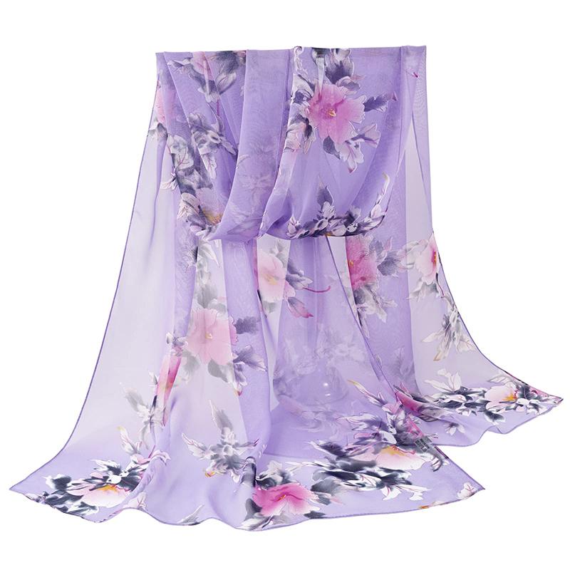 Fashion Chiffon Leopard Print Design Women Silk Scarf Shawl Elegant Headscarf Bandage Hijabs Muslim Wrap Scarves