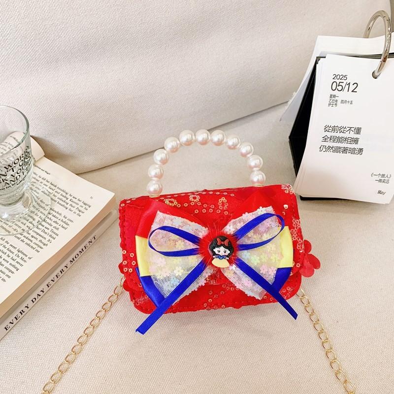 Элегантная маленькая женская сумка через плечо с бантом, модный ремешок-цепочка, универсальный кошелек для детей