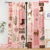 2PCS Digital Print Curtains, Western Desert Cactus Floral, Cowboy Style