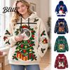 Унисекс Теплый Флисовый Топ Рождественский Карман-Переноска для Питомца Худи Мягкий Полярный Пуловер Толстовка Надежная Молния Уютная Одежда для Дома для Хозяев Капюшон на Шнурке