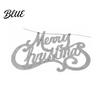 Подвесные украшения на окно, Вывеска с надписью Merry Christmas для елки, Блестящие пластиковые многоразовые рождественские украшения, Сверкающие подвески-буквы