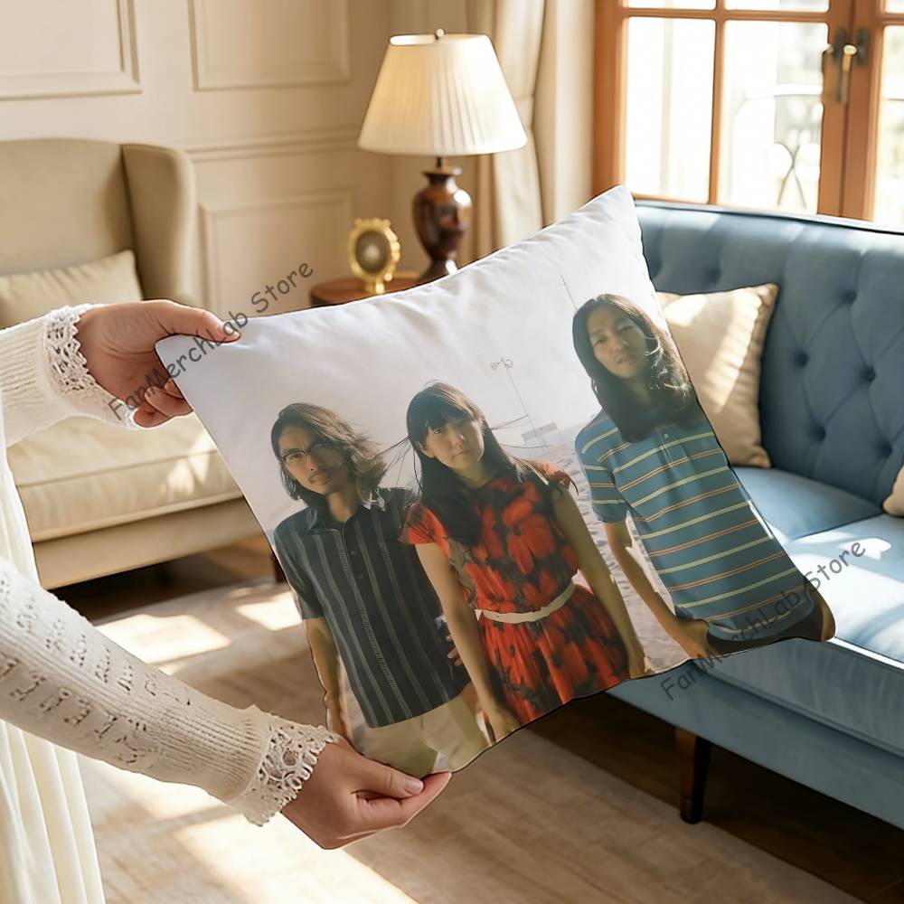 Band LLamp S Pillow Case Plush Fabric Soft Pillowcase Double Sided Print Sofa Cushion Cover Throw