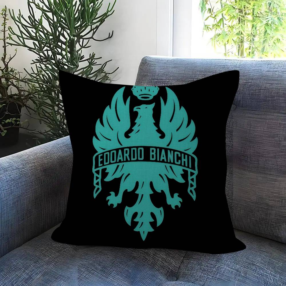 BBBianchiS Bike Logo Cushion Cover Pillowcase Upholstery Sofa Throw Pillow Home Decor Pillowcas