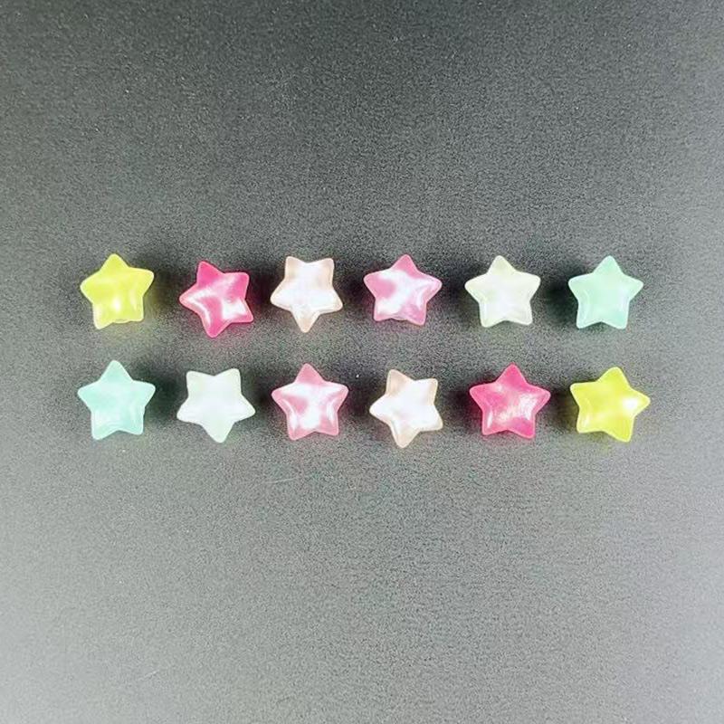 12PCS Fashion Shoe Charms Set Accessories Hole Shoe Buckle Shining Five-pointed Star DIY 3D Shoes Decorations for Bogg Bag