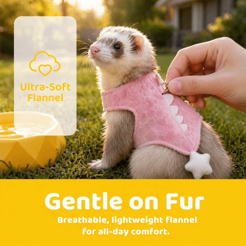 Dragon Design Small Pet Harness Leash Cartoon Guinea Pig Safety Vest Hamster Chest Strap Travel