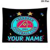 Custom Name Aberdeen FC Printed Tapestry – Wall Hanging for Bedrooms, Dorms, and Home Decor
