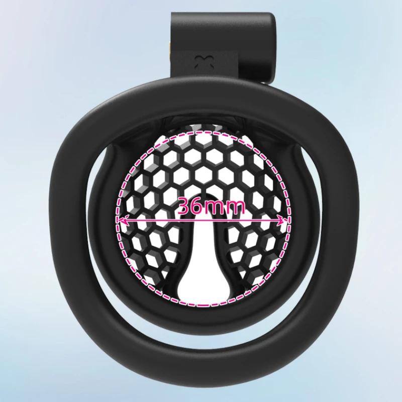 Flat Chastity Lock Bondage Breathable Cock Cage with 4 Rings SM Abstinence Chastity Device Anti Cheating Gay Male Adult Sex Toys