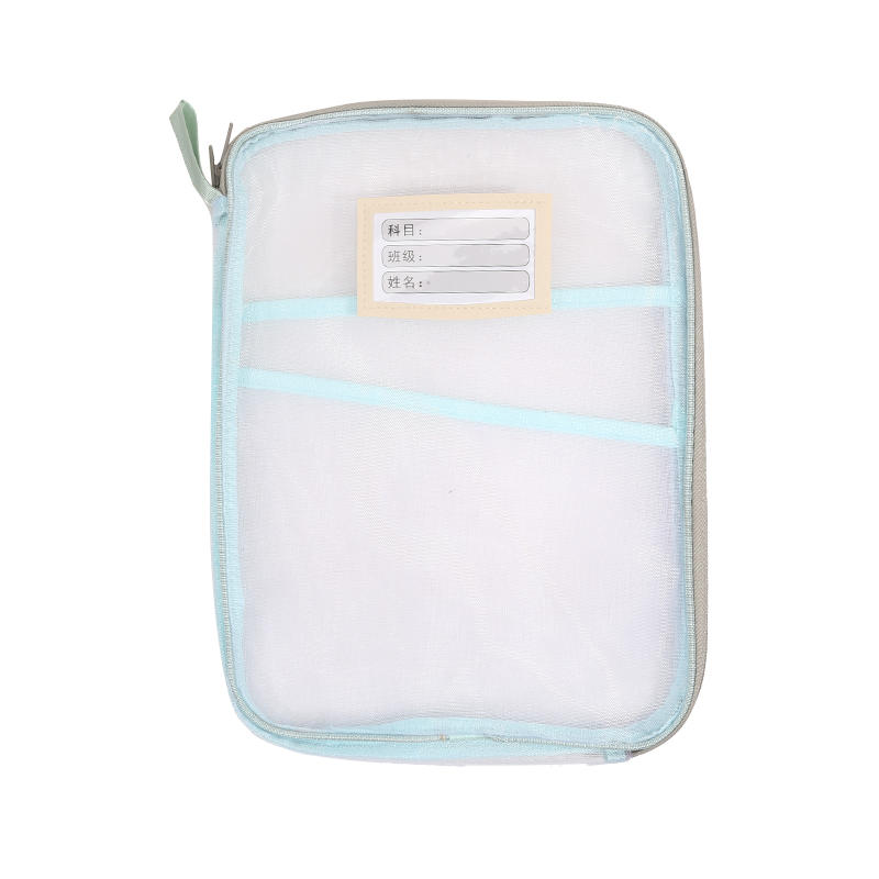 A4 Stationery Storage Bag Double-layer Mesh Zipper Bag Large Capacity Organizer Folders School Office Supplies Stationary Bag