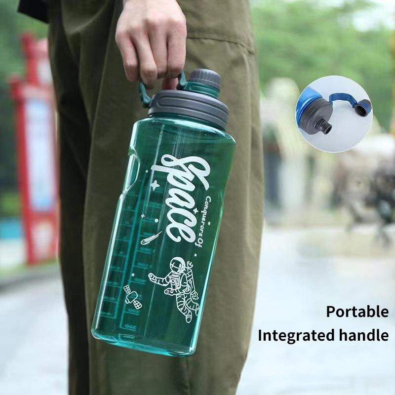 Портативная дорожная спортивная бутылка для воды большой емкости, не содержащая бисфенол-А, герметичная бутылка-шейкер, пластиковая посуда для питья, для тура, спортзала, для взрослых, универсальная
