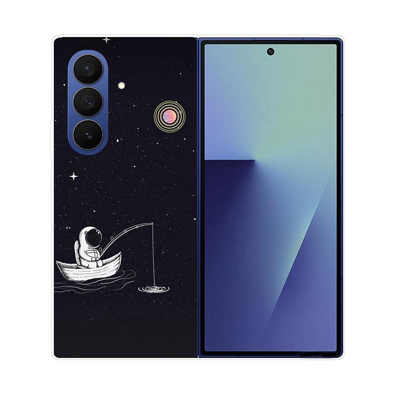 Прозрачный складной чехол для телефона Samsung Galaxy Z Fold 6 7 Прозрачная ударопрочная жесткая крышка из ПК для Samsung Z Fold7 Fold6 Чехол Capa