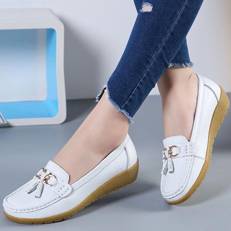 Fashion Women Shoes Women Sports Shoes With Low Heels Loafers Slip On Casual Sneaker Zapatos Mujer White Shoes Female Sneakers Tennis