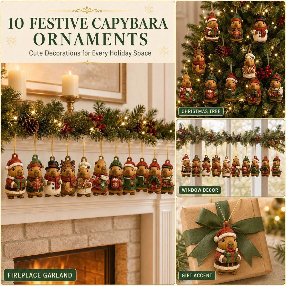 Leaves Nut Squirrel Christmas Hanging Garland Multicolor Wall Decoration Fall Winter Season