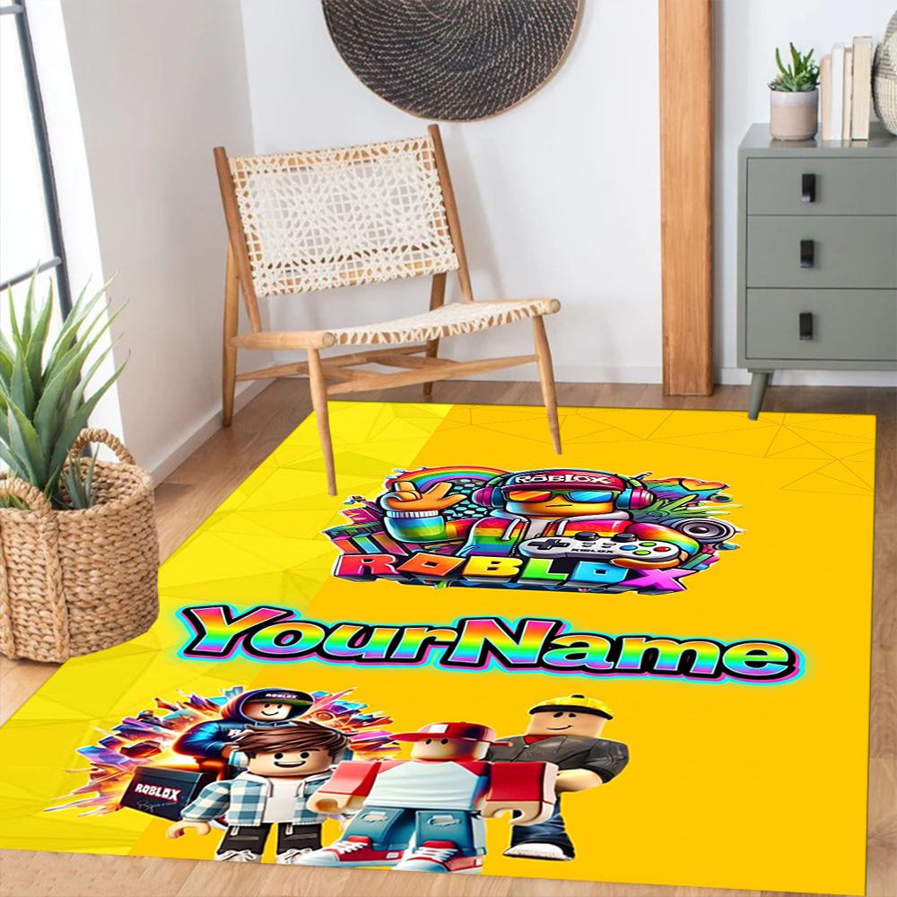 Roblox 487 Customize Text Floor Rug Office Rug Design for Kitchen Living Rooms Study room Outdoor Antislip Carpet Office home decor