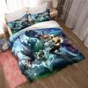 3D Genshin Impact Game Anime Quilt Cover Bed Quilt Cover Double King Bed Quilt Cover Home Textiles Boys Adults