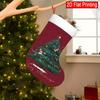 Christmas decoration fireplace hanging stocking 1pc Red Christmas Tree Stocking Decoration with Suitable for C