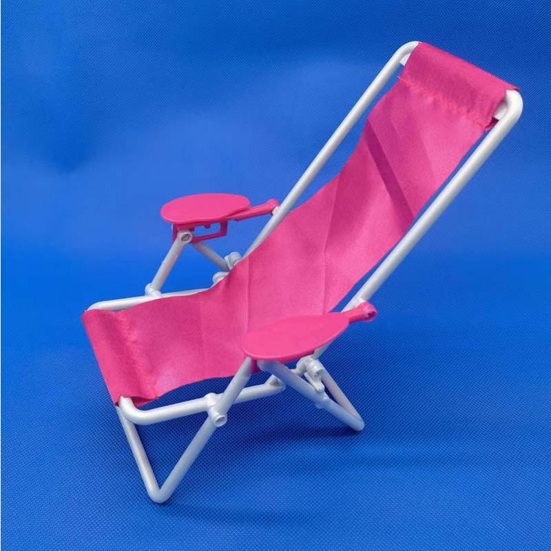 2 шт., мини складные шезлонги для детей, кукла, домашняя мебель, модель аксессуаров, миниатюрный складной шезлонг, игровой набор