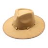 Джазовый топ Шерстяной цилиндр Мужской и женский Универсальная отделка Джазовый шляпа Повседневный трендовый шляпа